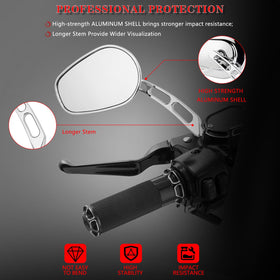 LDJXDADI mirror installed on handlebar demonstrating improved sightlines