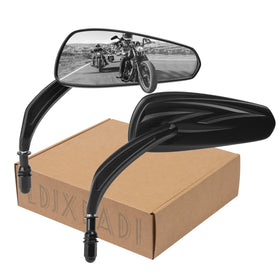 LDJXDADI front mirror view showing matte black finish and clean styling benefit