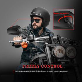 LDJXDADI lifestyle shot on road demonstrating mirror benefit for safer riding visibility