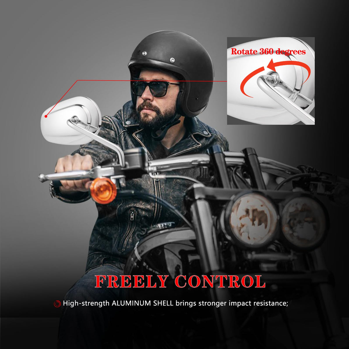 LDJXDADI mirror on motorcycle in roadside setting enhancing safety