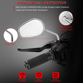 LDJXDADI mirror installed on Harley handlebar improving rear visibility