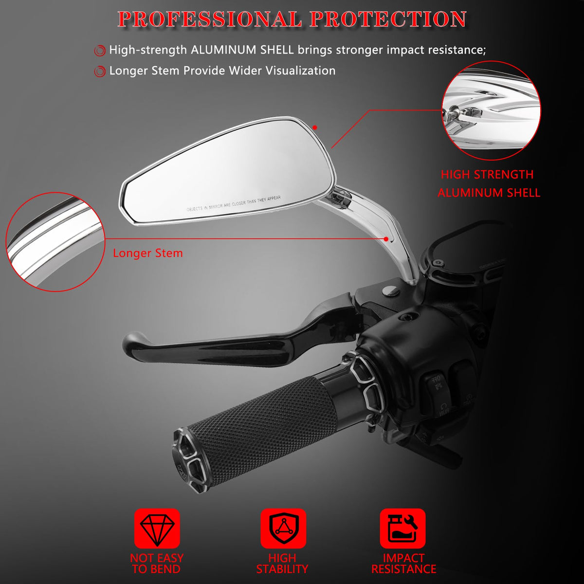 LDJXDADI M8 threaded stem and mount demonstrating secure fit benefit