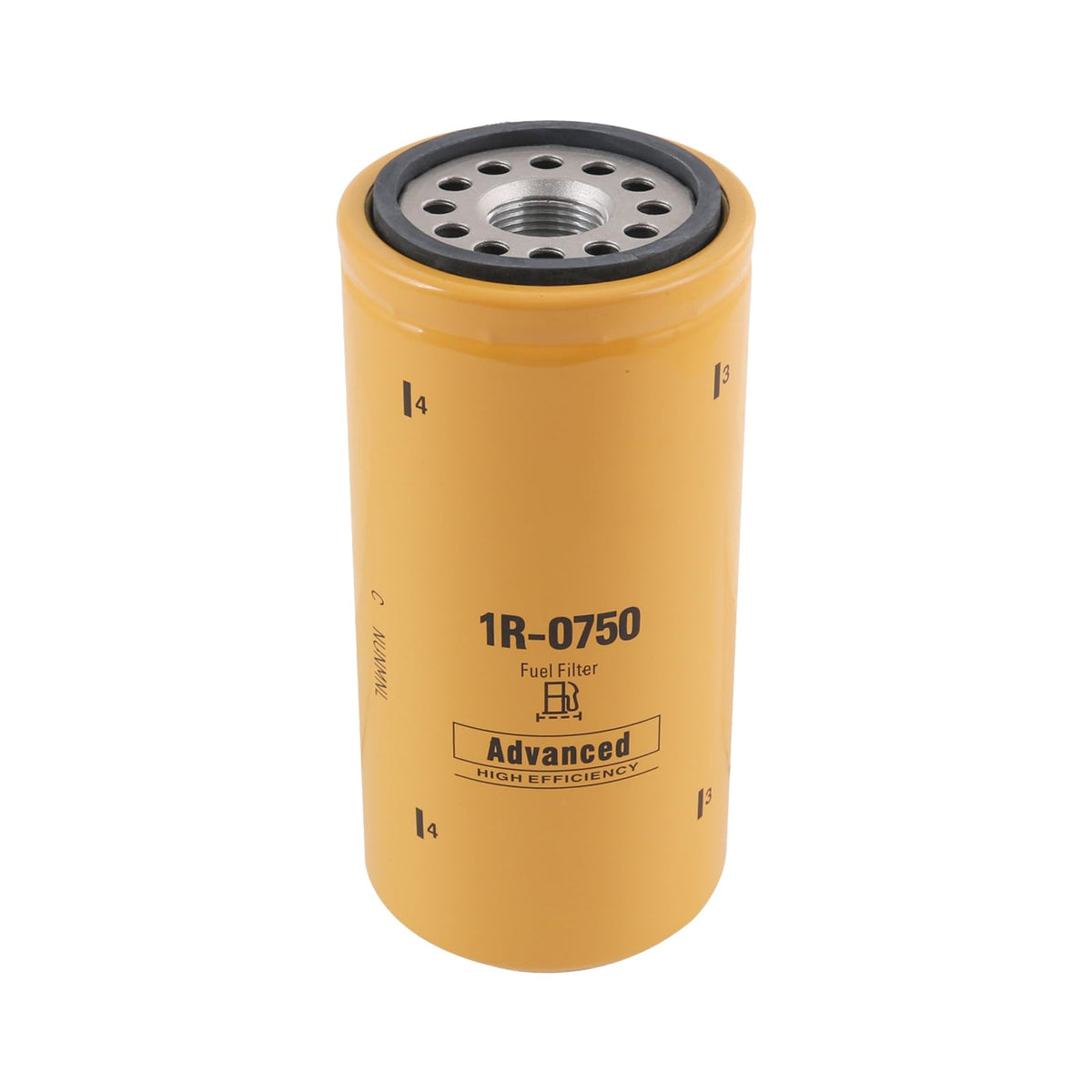 LDMINDA front view of 1R-0750 diesel fuel filter showing fit and form for quick identification