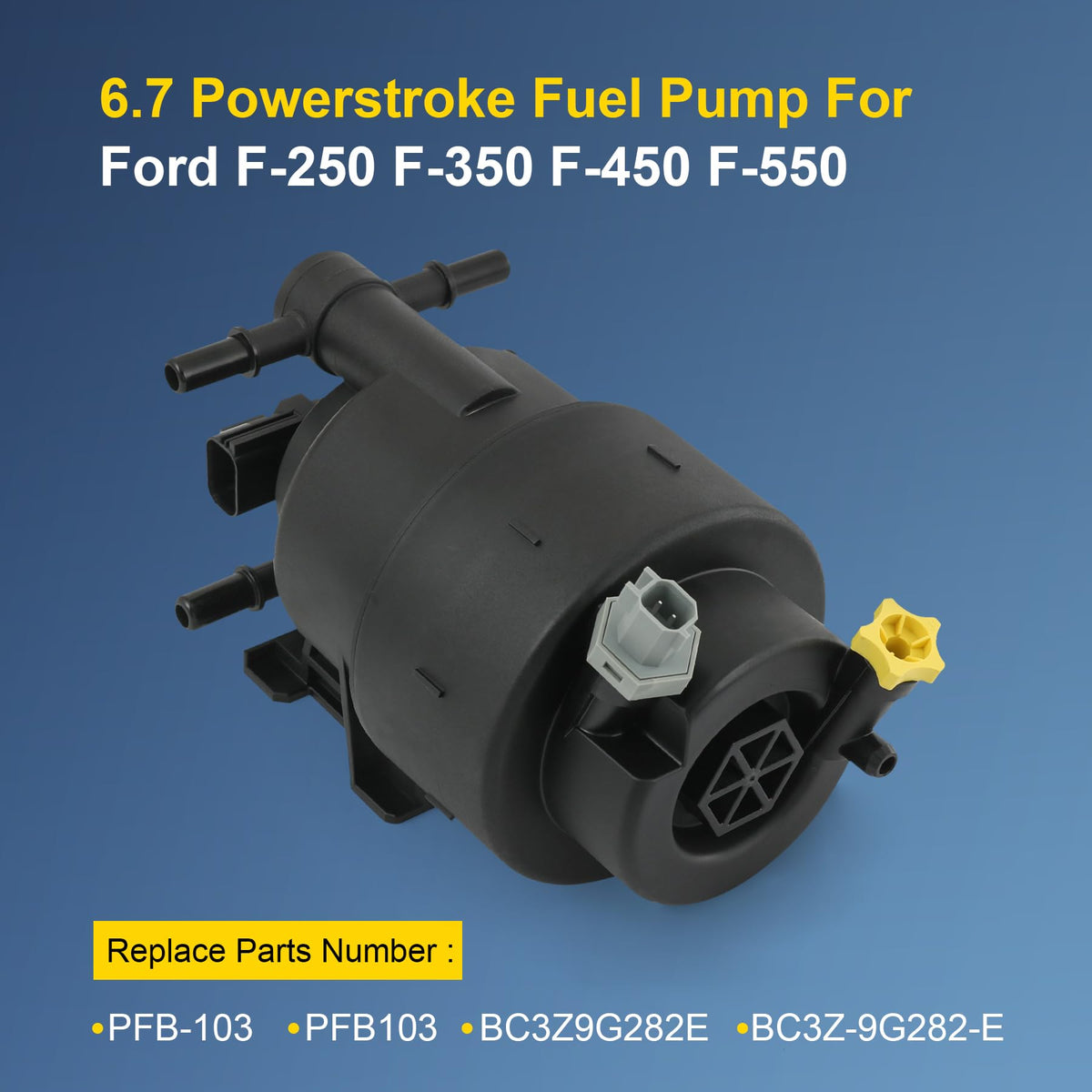 LDMINDA fuel pump side profile highlighting durable construction and corrosion resistance