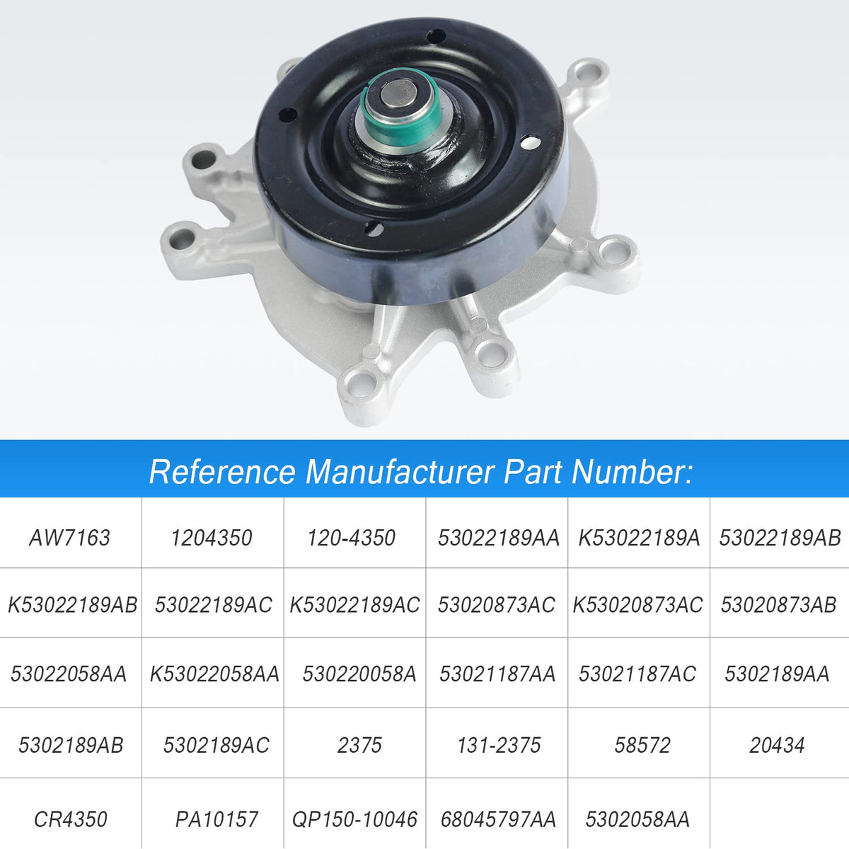 LDMINDA metal impeller close-up highlighting improved coolant flow benefit