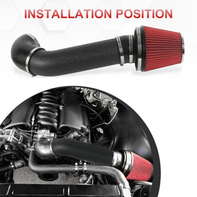 LDMINDA intake installed in engine bay showing proper scale and fit advantage