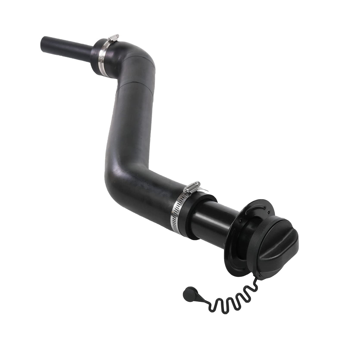 LDMINDA filler neck next to ruler for scale and fitment confirmation