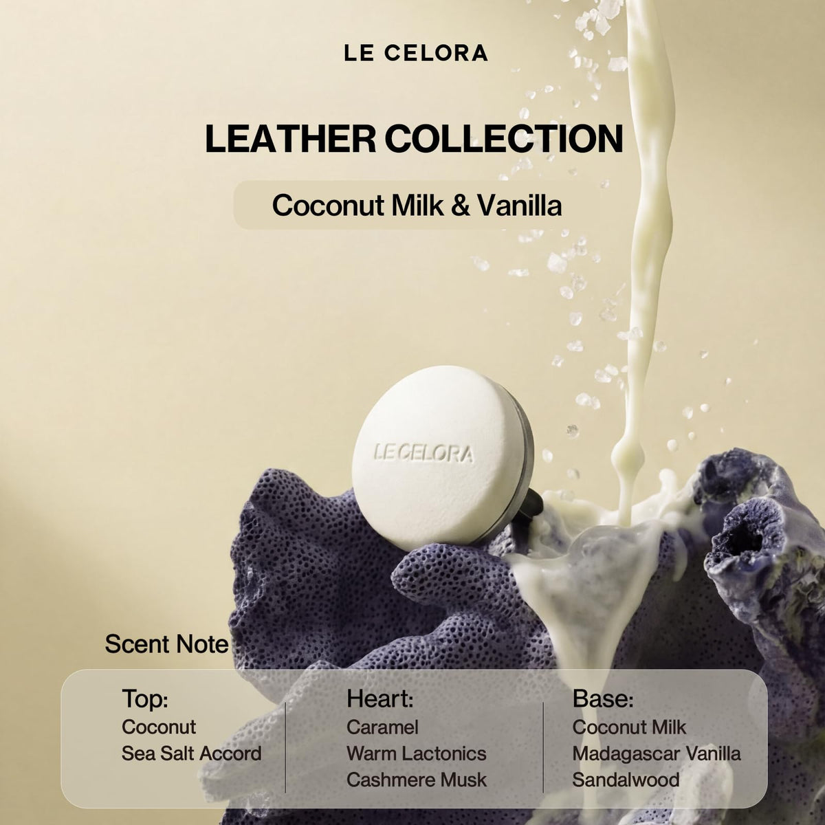 LE CELORA installed on car vent demonstrating secure silicone clip and steady scent