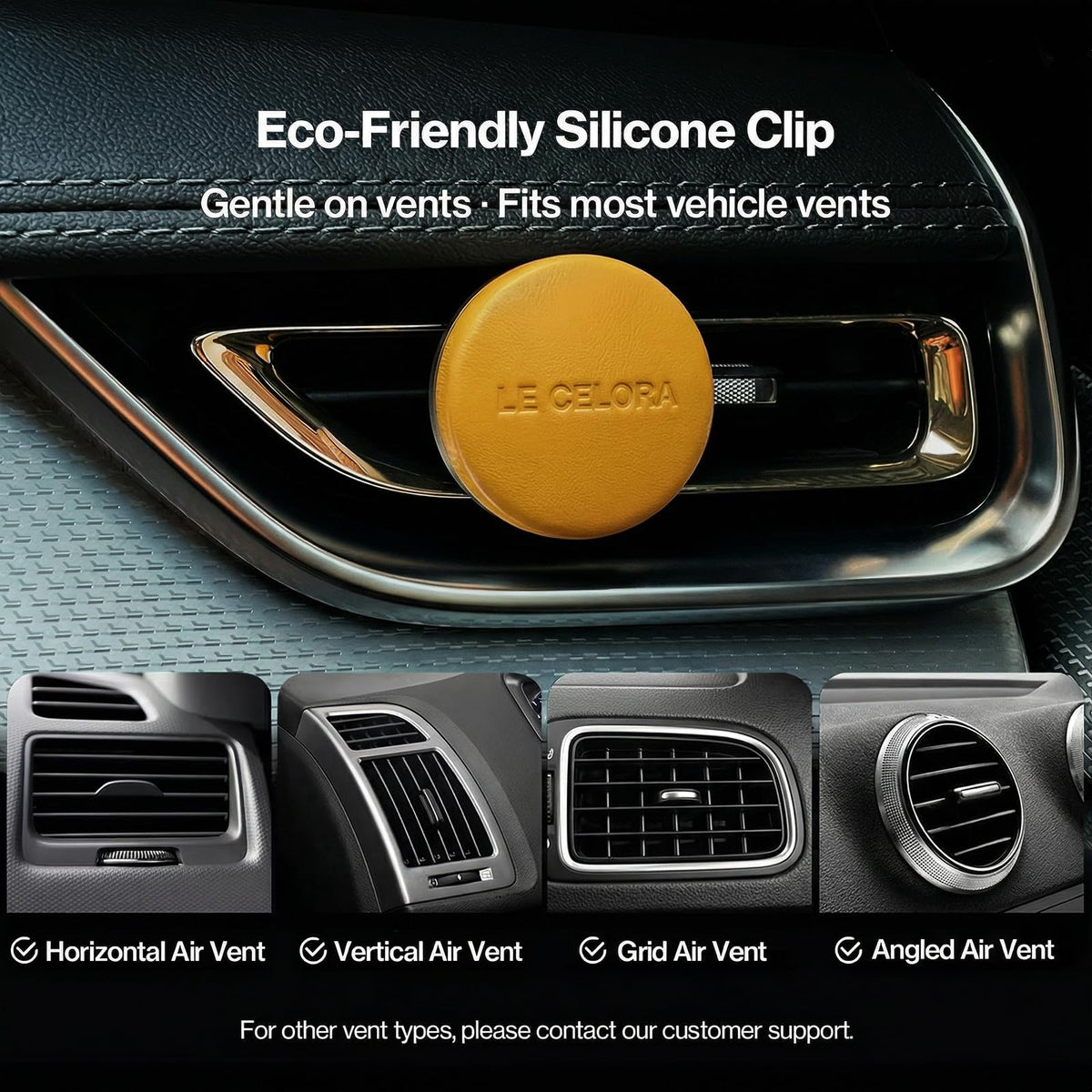 LE CELORA in a luxury car interior illustrating refined cabin ambience