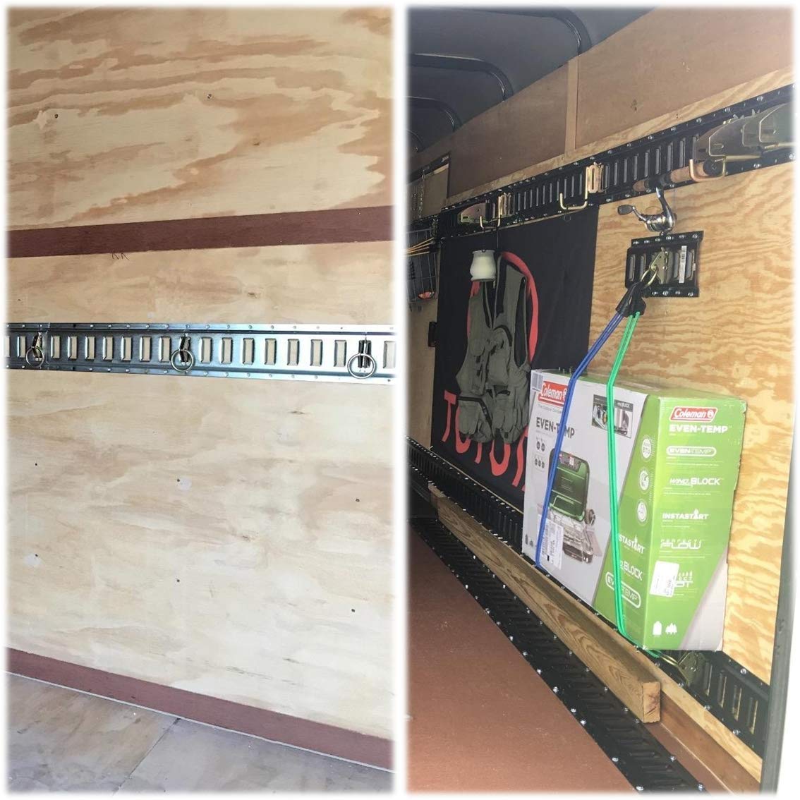 LE KAPMOZ anchors securing motorcycle in trailer showing safe transport