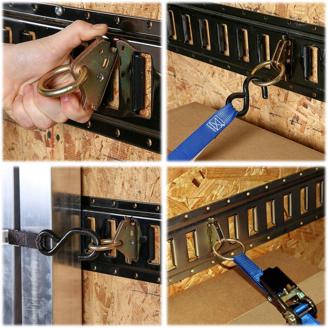 LE KAPMOZ O-ring inserted in E-track slot demonstrating secure fit