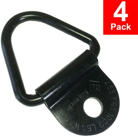 LE KAPMOZ close-up of black V-ring anchor highlighting strong steel construction