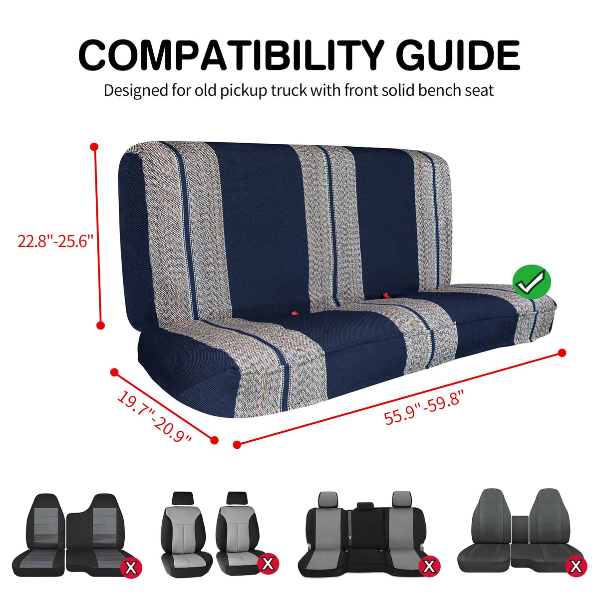 Leader Accessories adjustable back straps securing cover in place