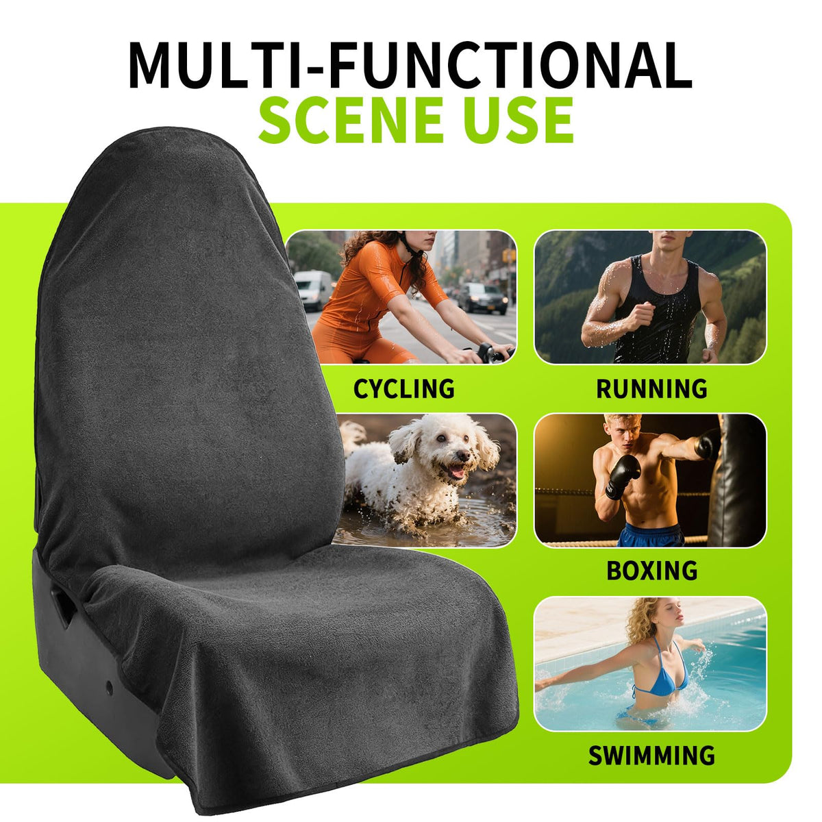 Leader Accessories close-up towel texture displaying absorbent fabric for sweat and dirt control
