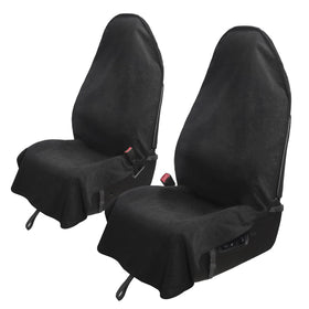 Leader Accessories front view of black seat cover protecting upholstery