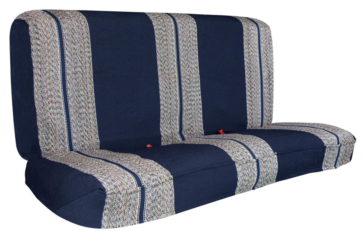 Leader Accessories front view of blue bench cover protecting seat