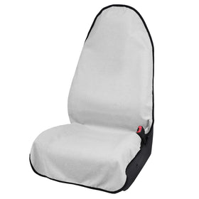 Leader Accessories front view white seat cover protecting upholstery