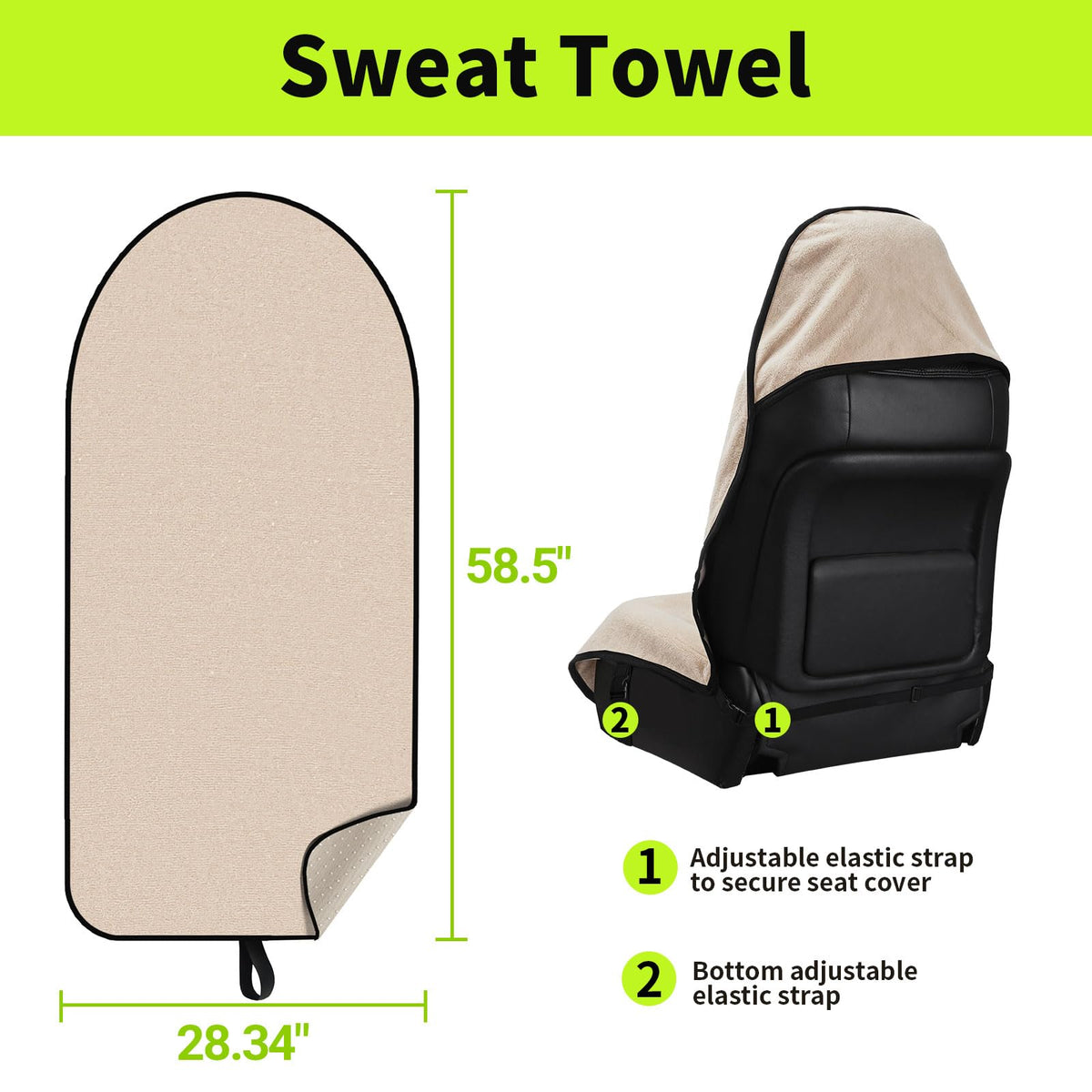 Leader Accessories installed on car seat demonstrating secure coverage