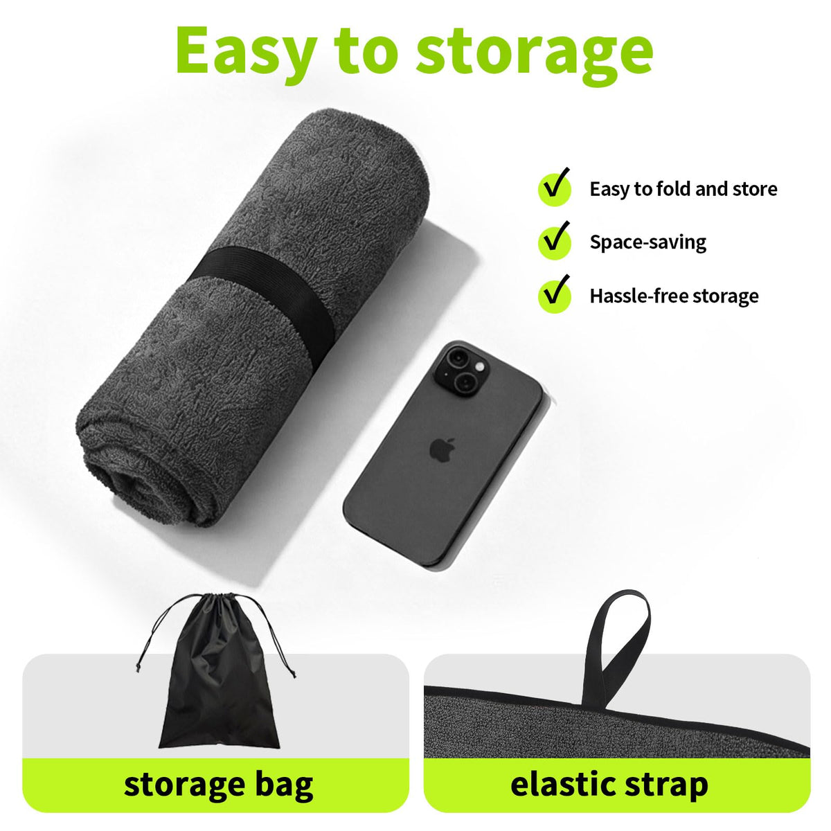 Leader Accessories non-slip dotted backing illustrating grip to prevent cover shifting
