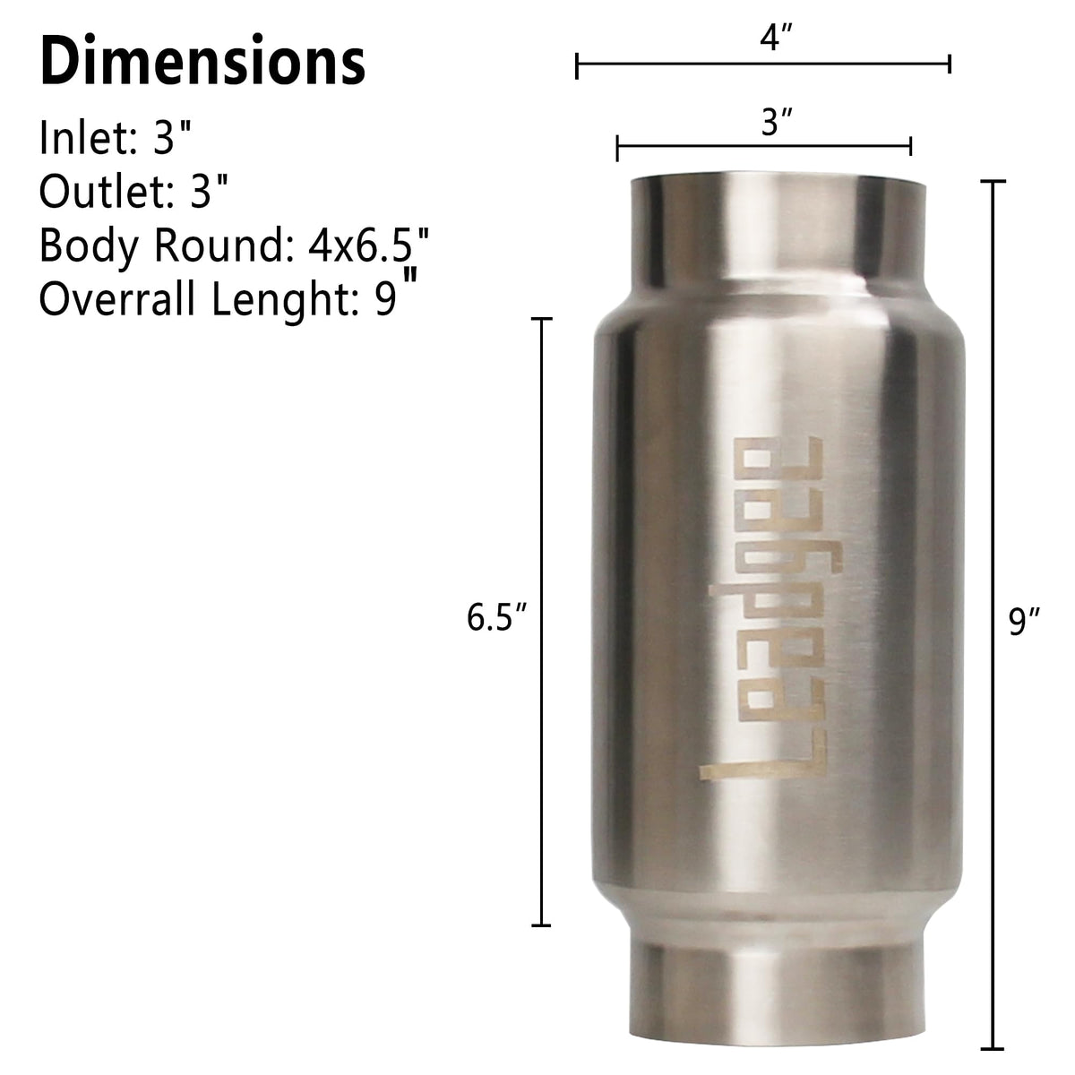 Leadgee close-up of polished stainless finish, resists corrosion benefit