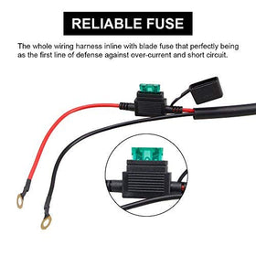 LEADTOPS harness installed on vehicle bumper powering light bar for work use