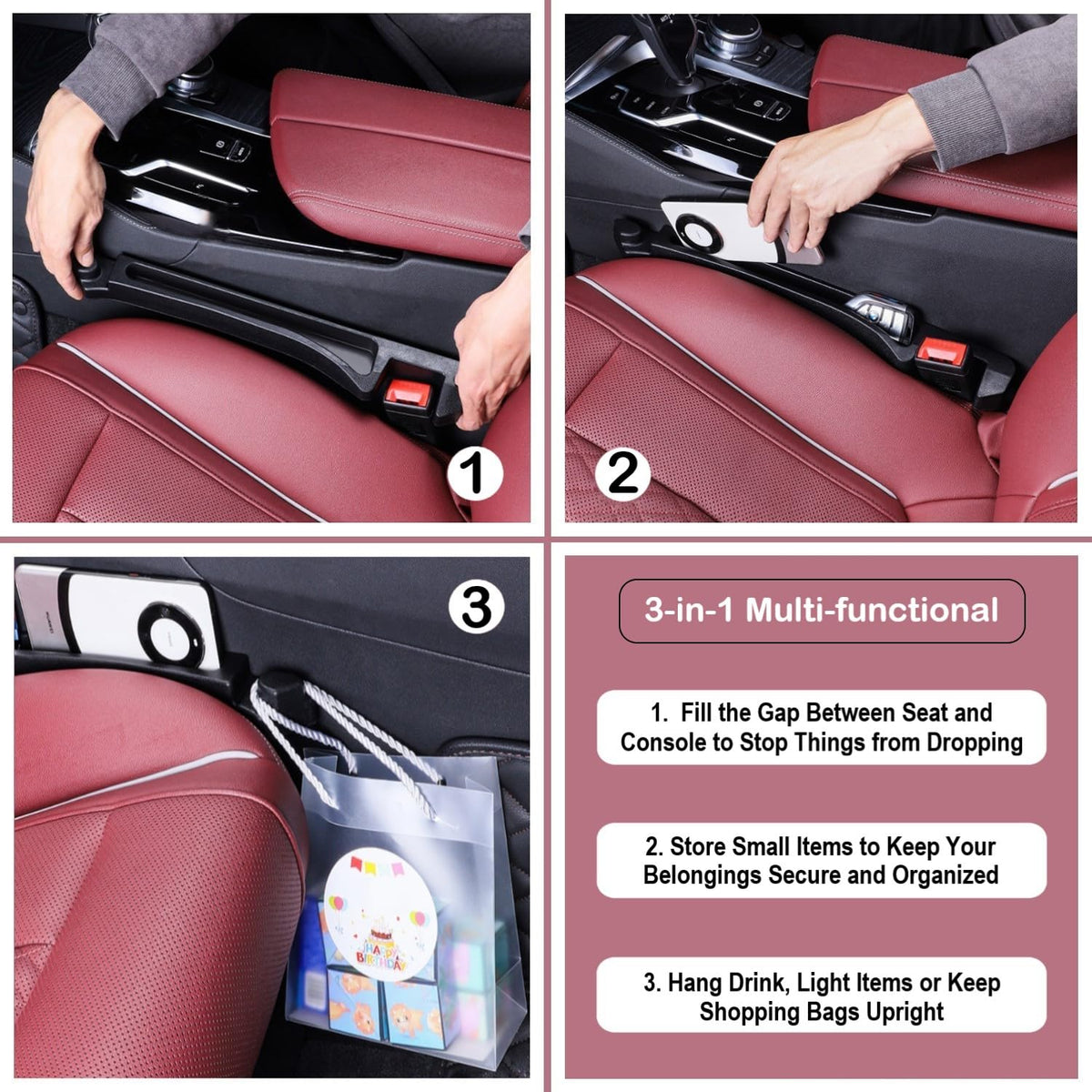 LeaHun installed on passenger side keeping items out of the gap