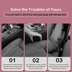 LeaHun in a car interior lifestyle shot demonstrating clutter-free cabin