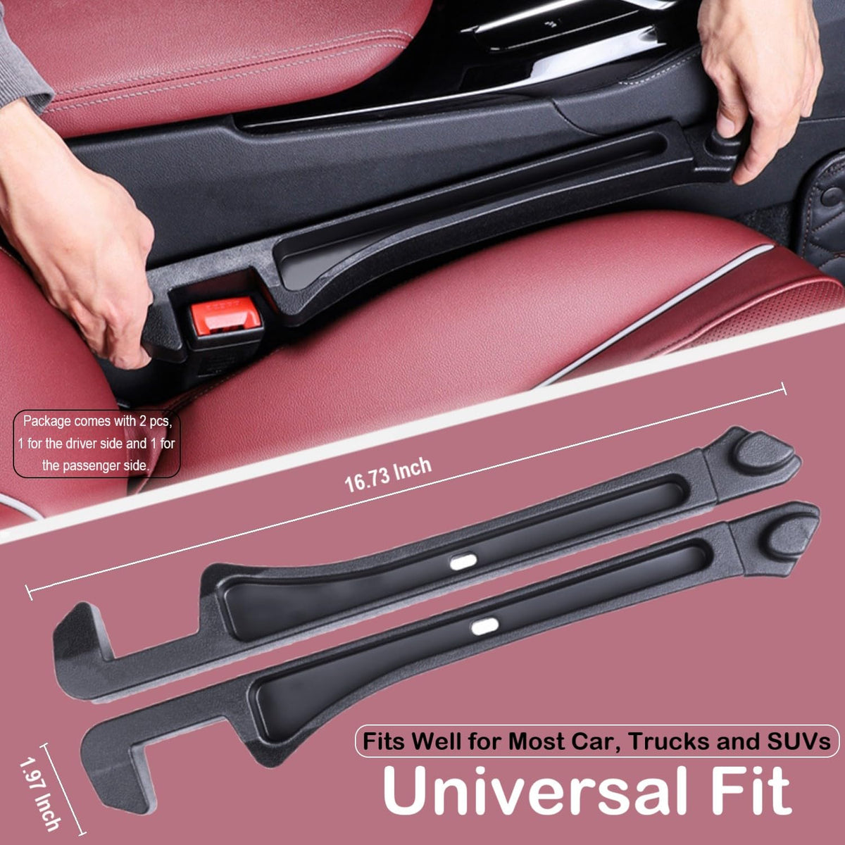 LeaHun size comparison with ruler showing slim fit and space saving