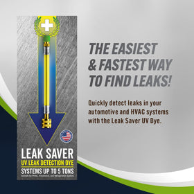 Leak Saver close-up injector tip showing connection compatibility and easy, mess-free injection