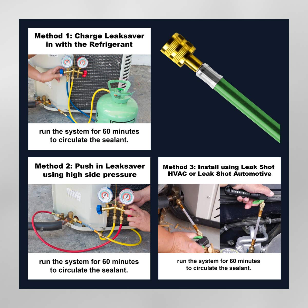 Technician truck setup with Leak Saver and tools showing professional readiness
