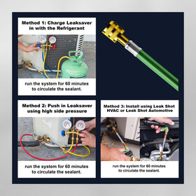 Technician truck setup with Leak Saver and tools showing professional readiness