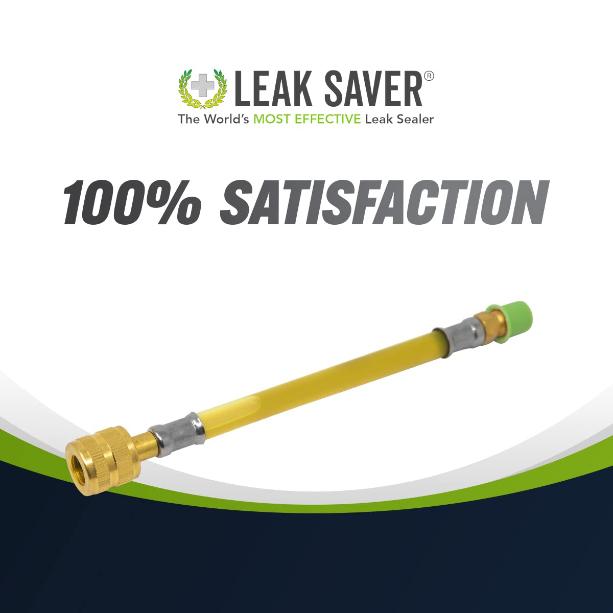 Leak Saver bottles beside a ruler illustrating compact size and convenient storage benefit