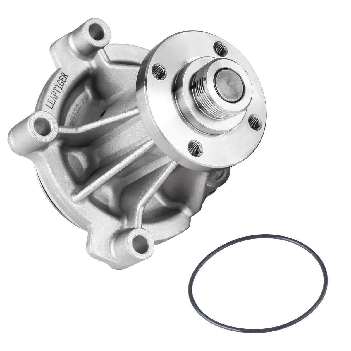 LEAPTIGER water pump front view showing mounting and fit for quick identification and confidence