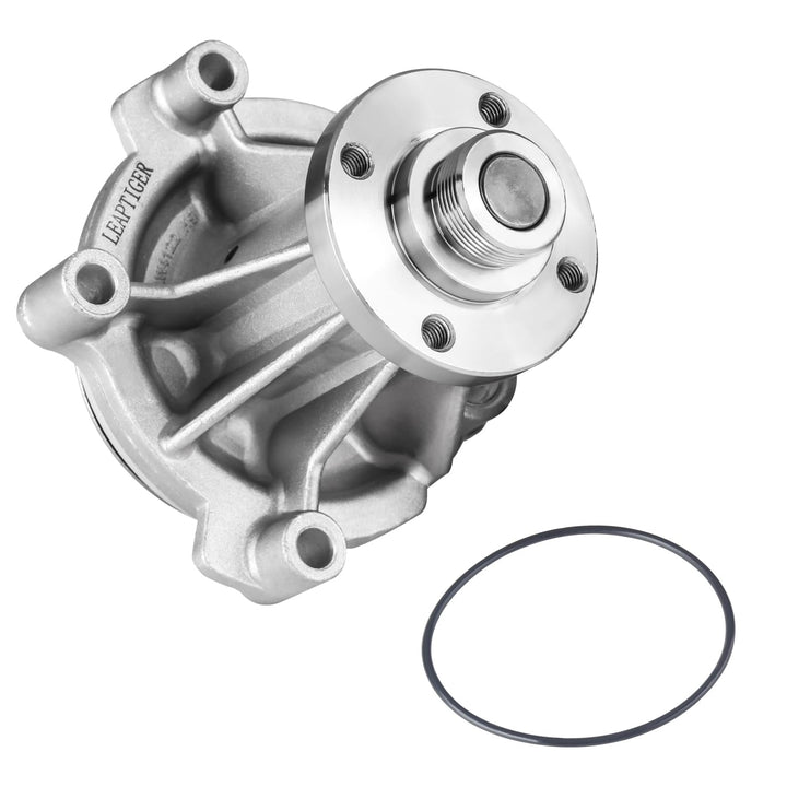 LEAPTIGER water pump front view showing mounting and fit for quick identification and confidence