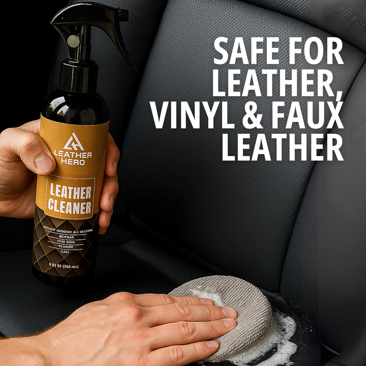 Leather Hero premium applicator cloth detail delivering even conditioner application
