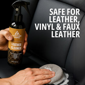 Leather Hero premium applicator cloth detail delivering even conditioner application