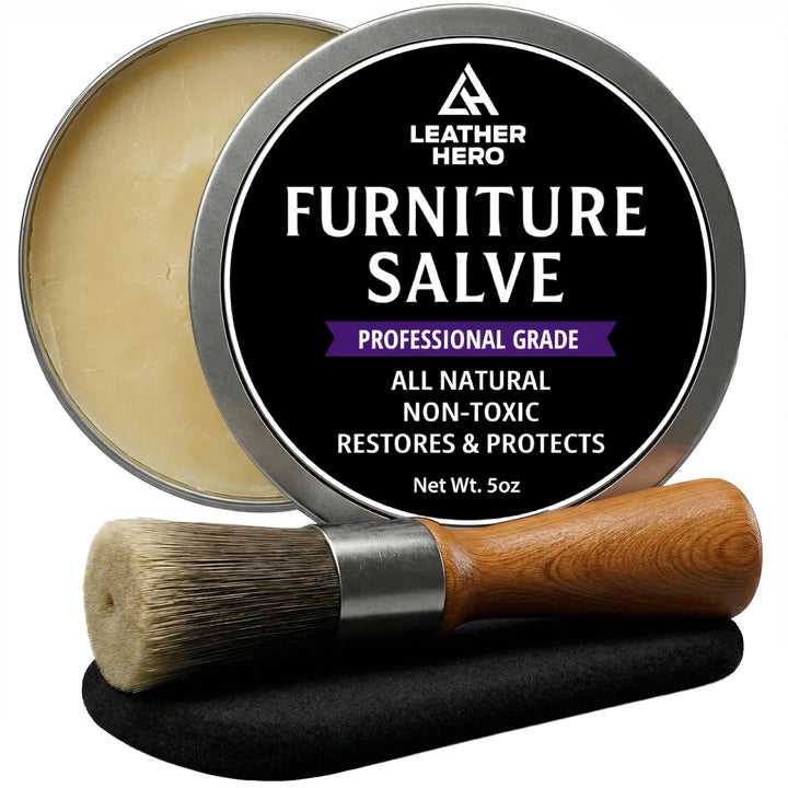 Leather Hero front packaging 5oz showing kit and benefits