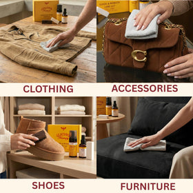Leather Honey suede brush detail restoring nap and soft velvet feel