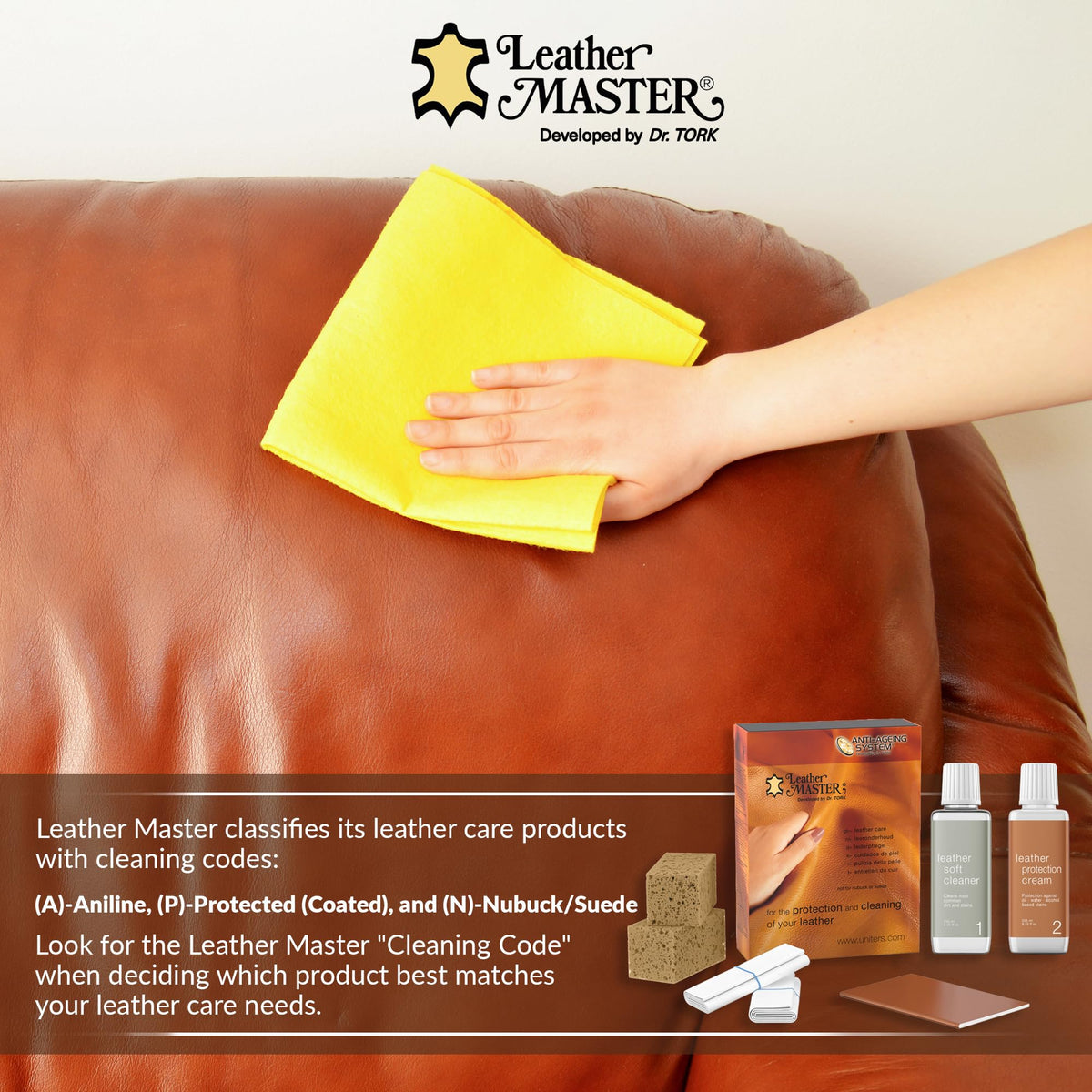 Leather Master applied on home sofa in living room demonstrating protective finish and restoration