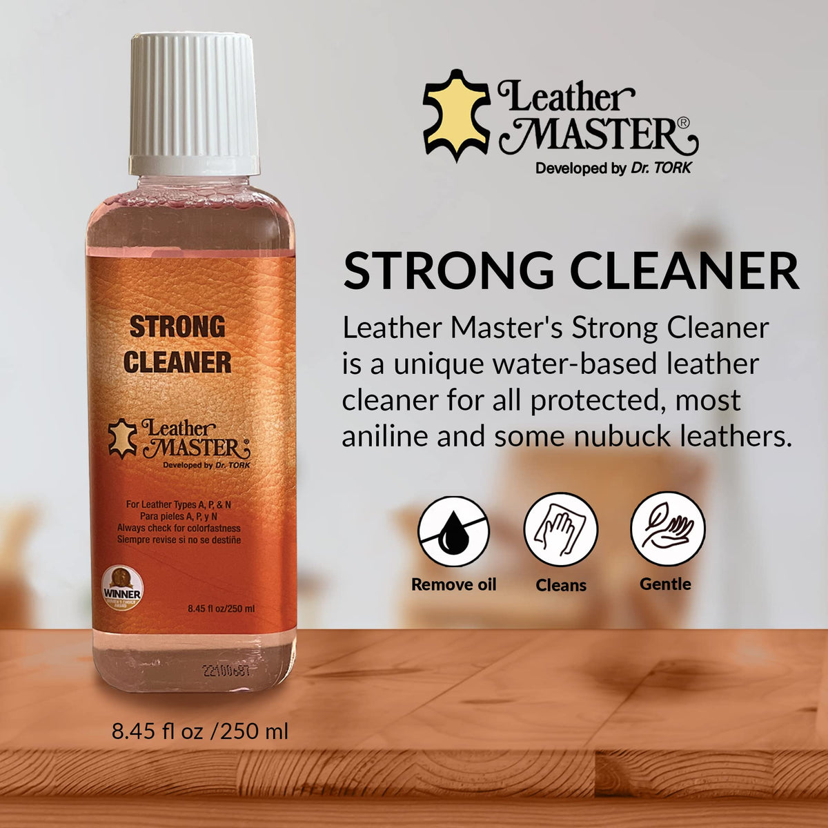 Leather Master Protection Cream spread detail demonstrating protective finish