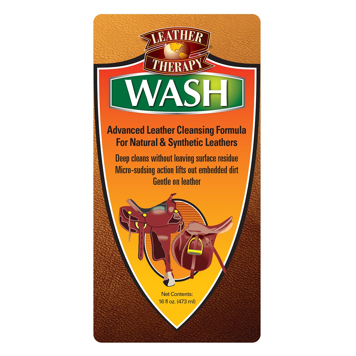 Leather Therapy close-up suds texture lifting dirt, shows deep-cleaning action benefit
