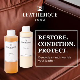 Leatherique bottles side by side highlighting 32 oz sizes and labels