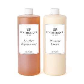 Leatherique front of packaging showing kit components and benefits