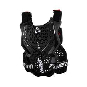 Leatt chest protector in use on a rider demonstrating secure fit and mobility