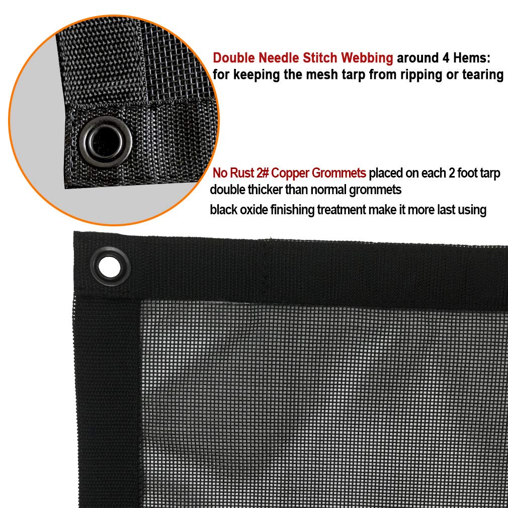 leaveshade copper grommet and reinforced hem, prevents tear and rust