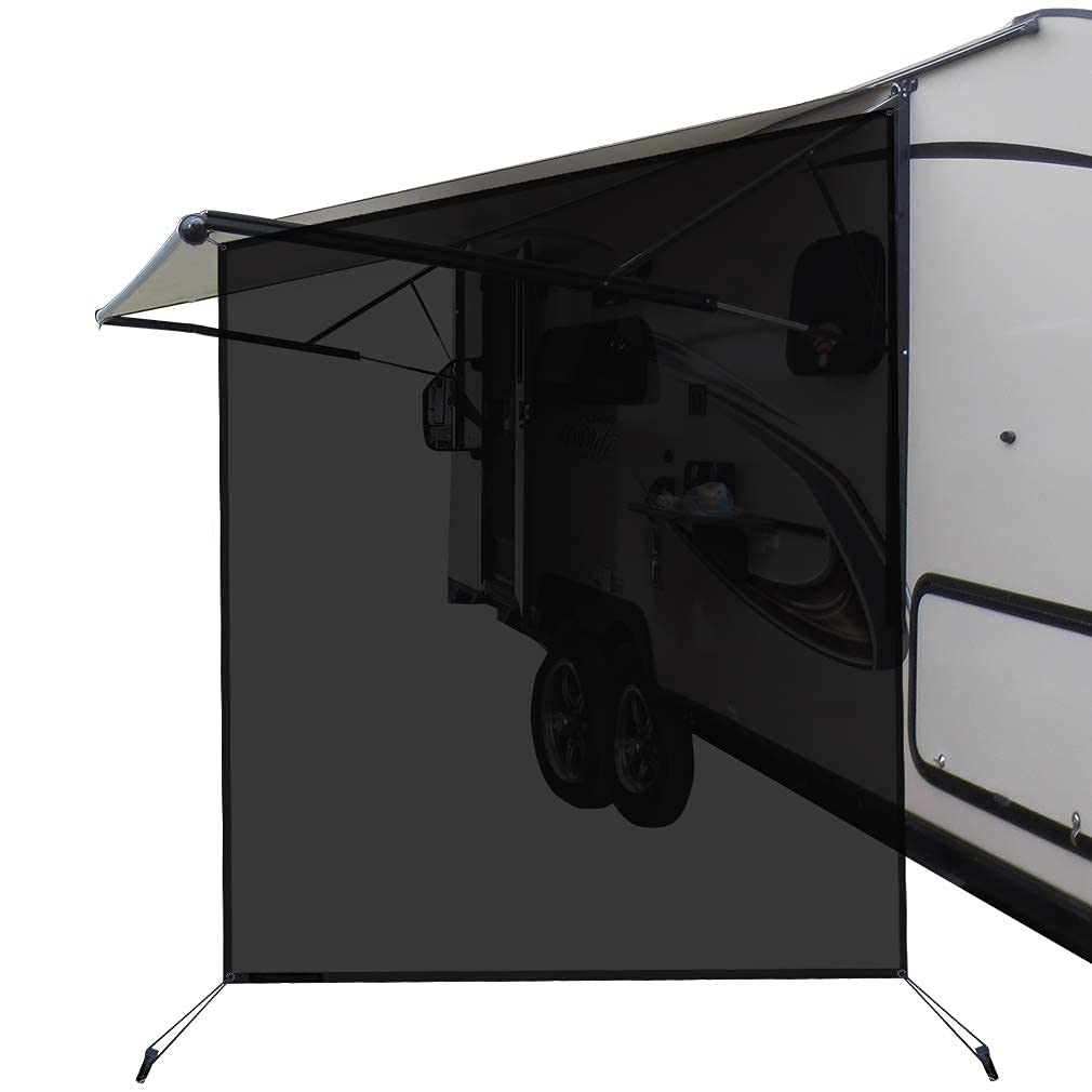 leaveshade size comparison next to camping chair to show scale and fit