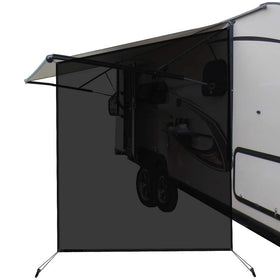 leaveshade size comparison next to camping chair to show scale and fit
