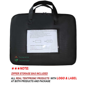 leaveshade tarp folded in zipper storage bag, convenient transport and storage