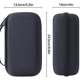 Lebakort case beside a backpack showing compact, space-saving size