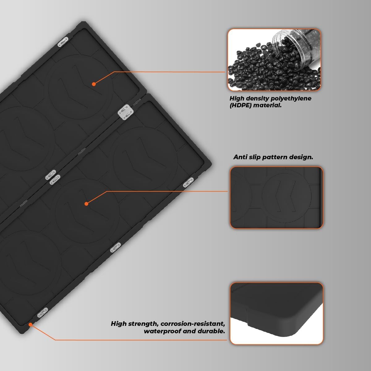 LECARDIO tray installed under tonneau cover showing low profile benefit